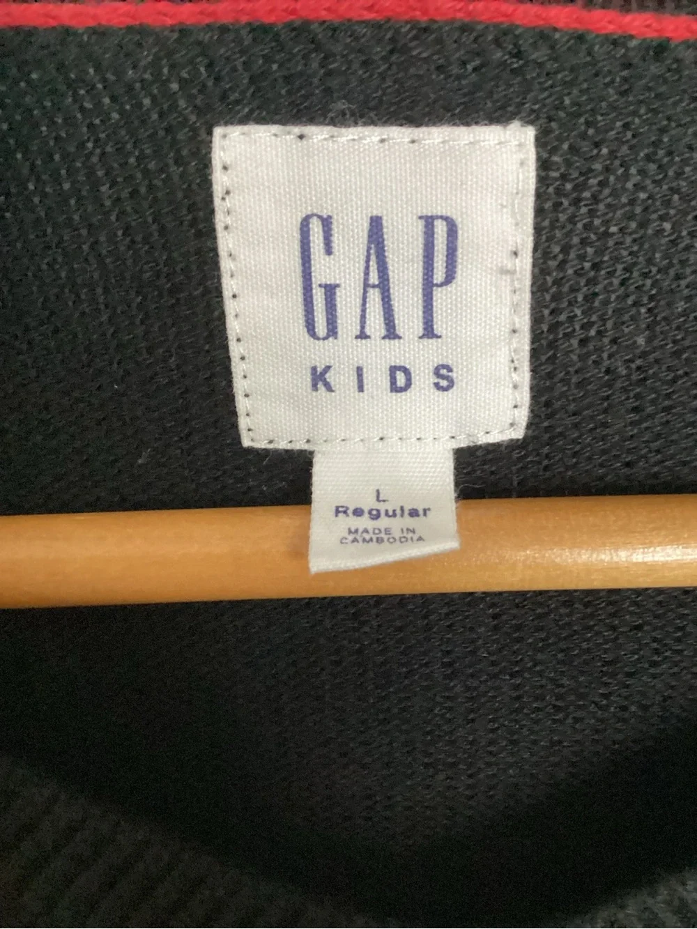 GAP Black V-Neck Sweater for Kids L